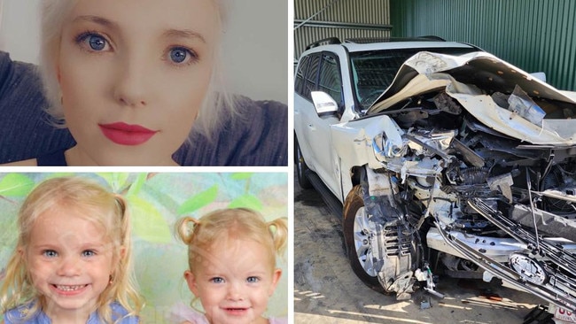 Amellia Hartman was driving with four members of her family and a neighbour when her 4WD collided with a blue sedan on a rural single lane road north of Gympie. ​