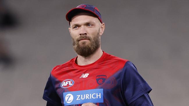 Max Gawn will not be able to exercise for at least two weeks after he suffered a fractured larynx in the final week of pre-season training. Picture: Darrian Traynor / Getty Images