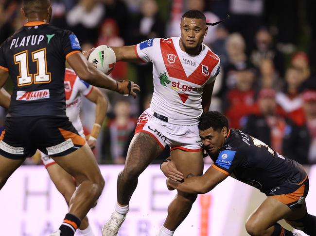 Moses Suli is pushing for a return for the Dragons. Picture: Jason McCawley/Getty Images