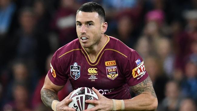 Darius Boyd is favoured to beat Valentine Holmes to a Maroons wing spot. Picture: AAP Image/Dan Peled