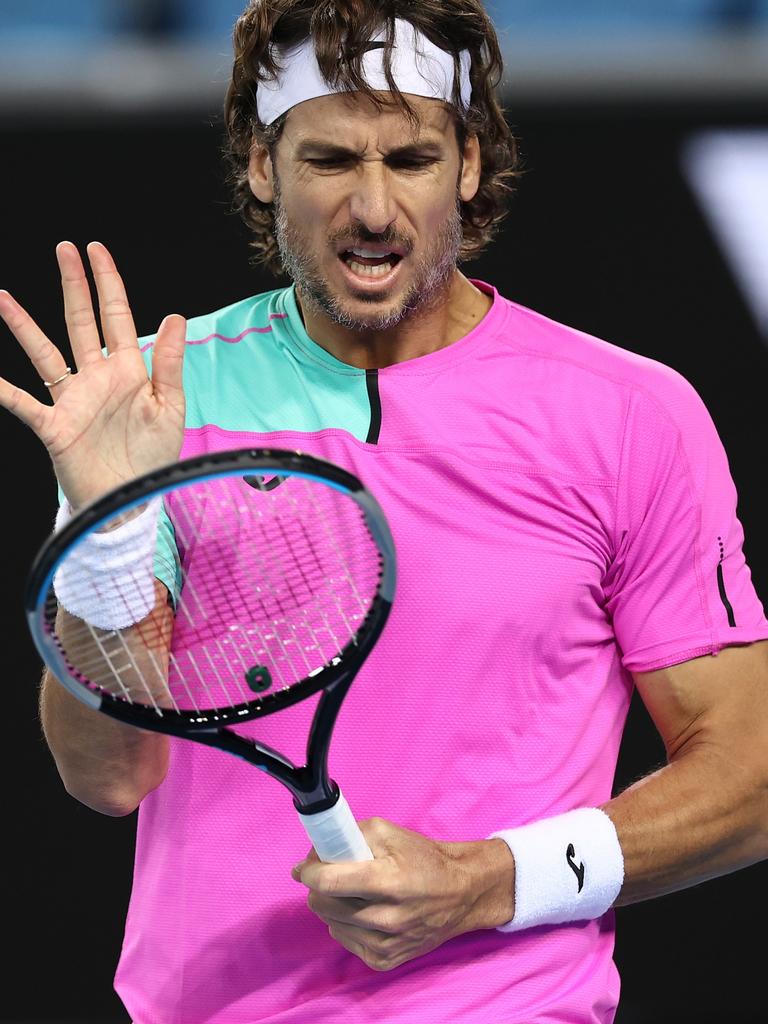 The Spaniard was upset with parts of the crowd. Picture: Mark Metcalfe/Getty Images