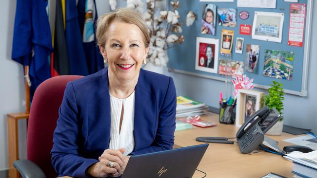 Minister for Education and Minister for Youth Justice Di Farmer at her electoral office in Morningside, Friday, February 2, 2024 - Picture: Richard Walker