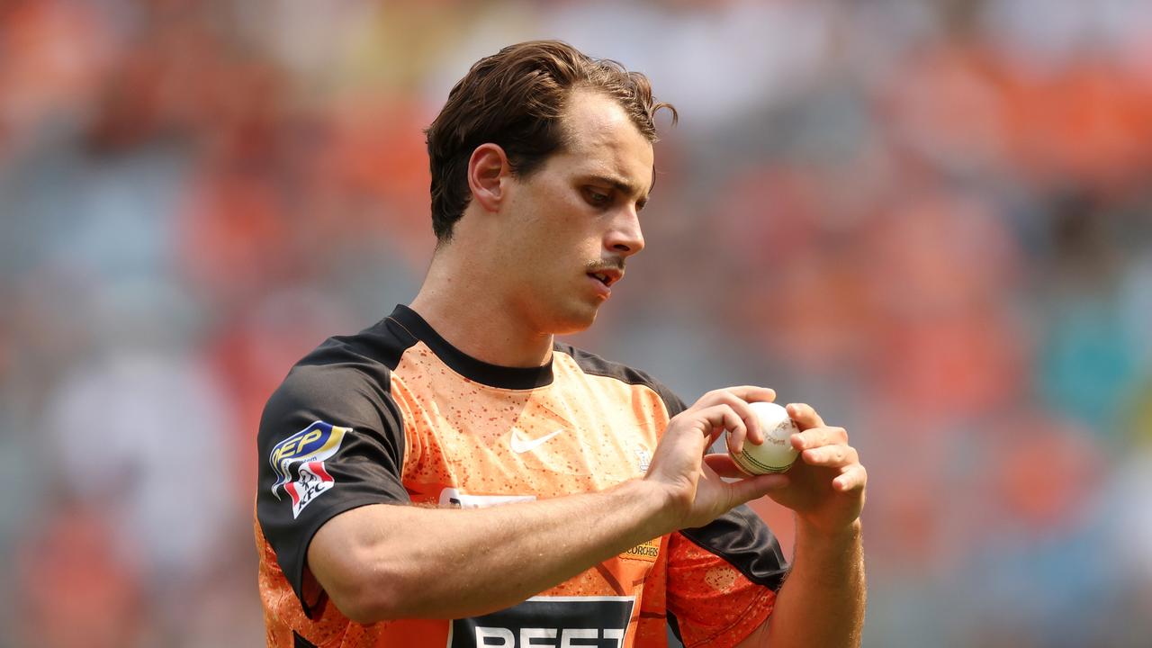 Lance Morris was a handful for the Scorchers at Optus Stadium. (Photo by Will Russell/Getty Images)