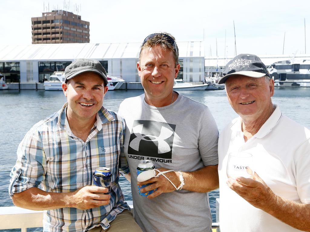 From left, Lockie Carter, of Howrah, Craig Johnson, of Claremont, and John King, of Queensland. PICTURE: MATT THOMPSON