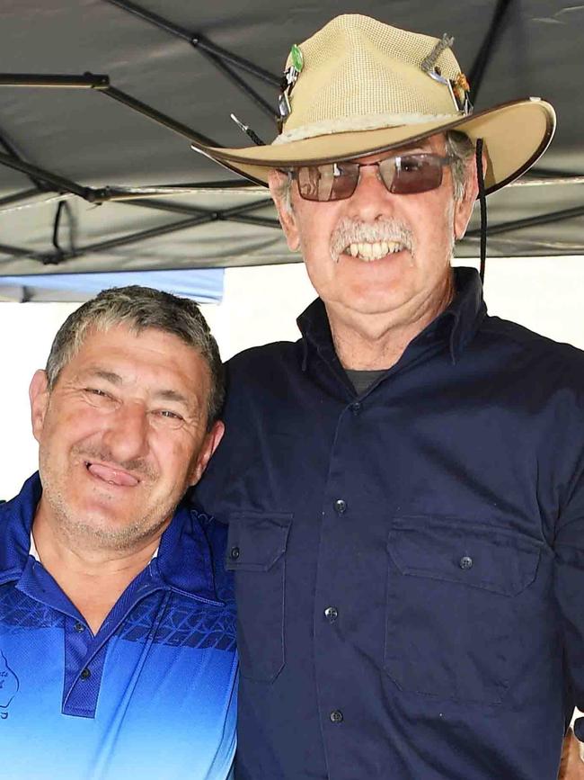 Les Townsend and Keith Small at the 2022 Gympie Muster. Photo: Patrick Woods.