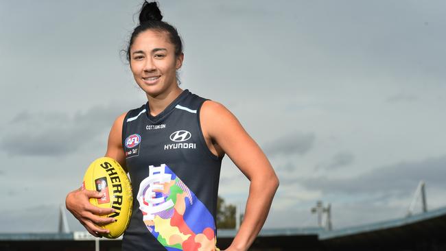 AFLW Darcy Vescio says when AFLW season is in full swing the trolling ramps up. Picture: Tony Gough