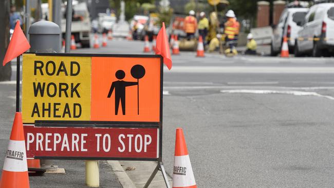 It seems like most of Adelaide is under construction with roadworks, Peter Goers observes. Picture: NCA NewsWire / Andrew Henshaw