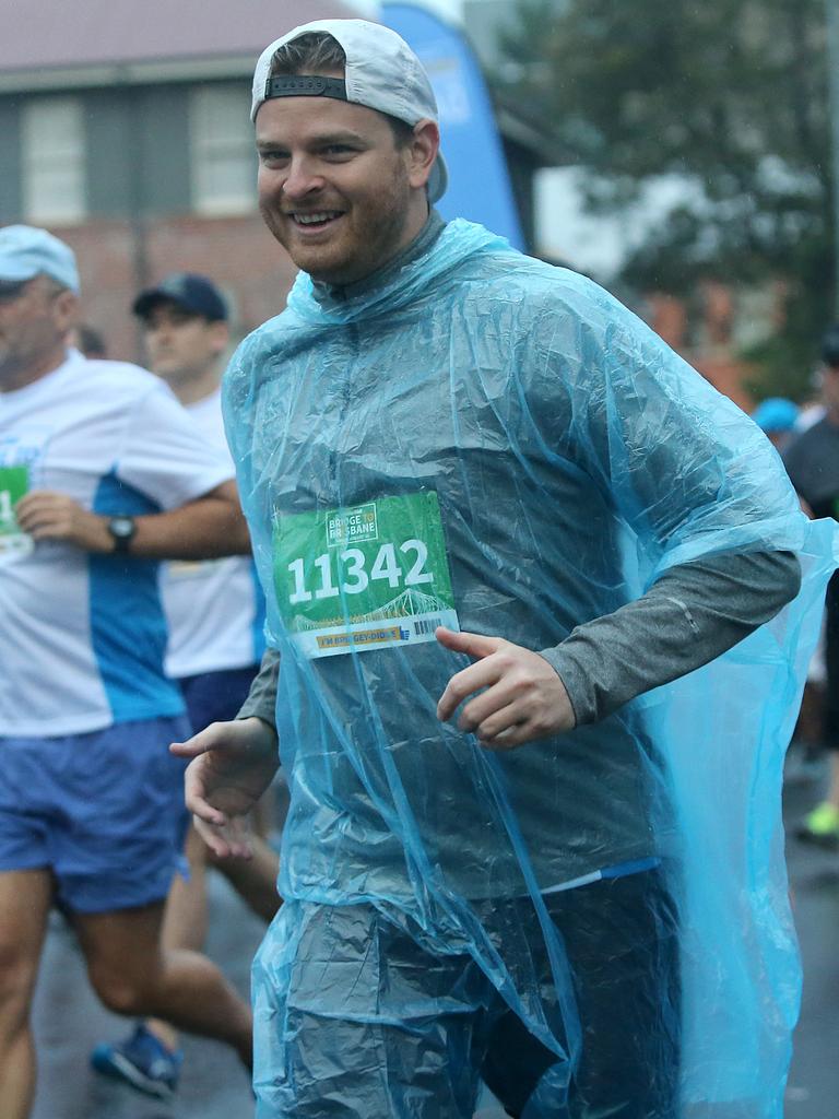 <p>Daniel Spat in the 10km run at the Sunday Mail Bridge to Brisbane fun Run, Sunday August 26, 2018. (AAP Image/Jono Searle)</p>