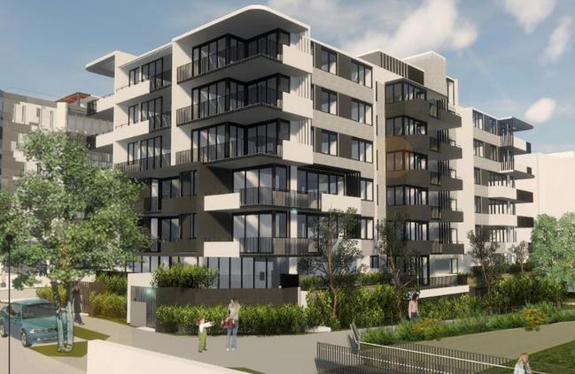 An artist’s impression of the proposed six-storey residential apartment complex in Oran Park.