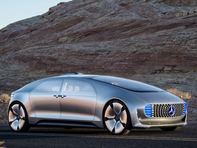 A driverless concept car from Mercedes Benz.