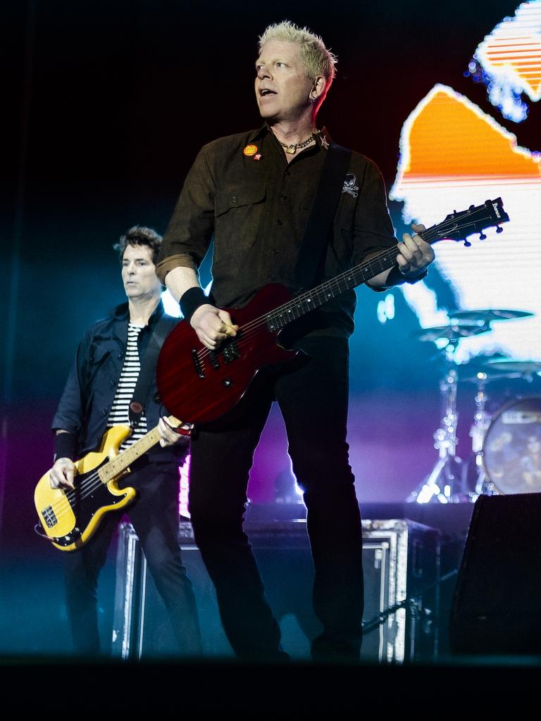 Bryan 'Dexter' Holland of The Offspring (foreground). Picture: Tijs van Leur