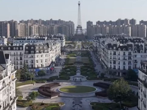 A group of friends took it upon themselves to explore what is known as China’s “failed $1b copy of Paris” following rumours it was a “ghost town” - and were pleasantly surprised by what they discovered.