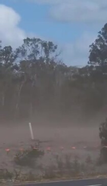 Dust blowing from a development in Burrum Heads