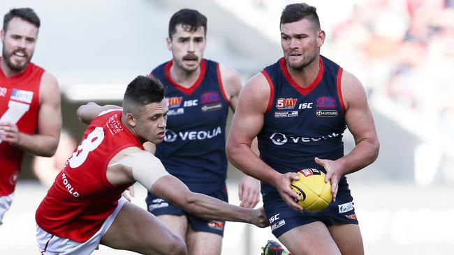 Norwood will be without dual Magarey Medallist Mitch Grigg, who is suspended for the visit of traditional rival Port Adelaide. Picture: Sarah Reed