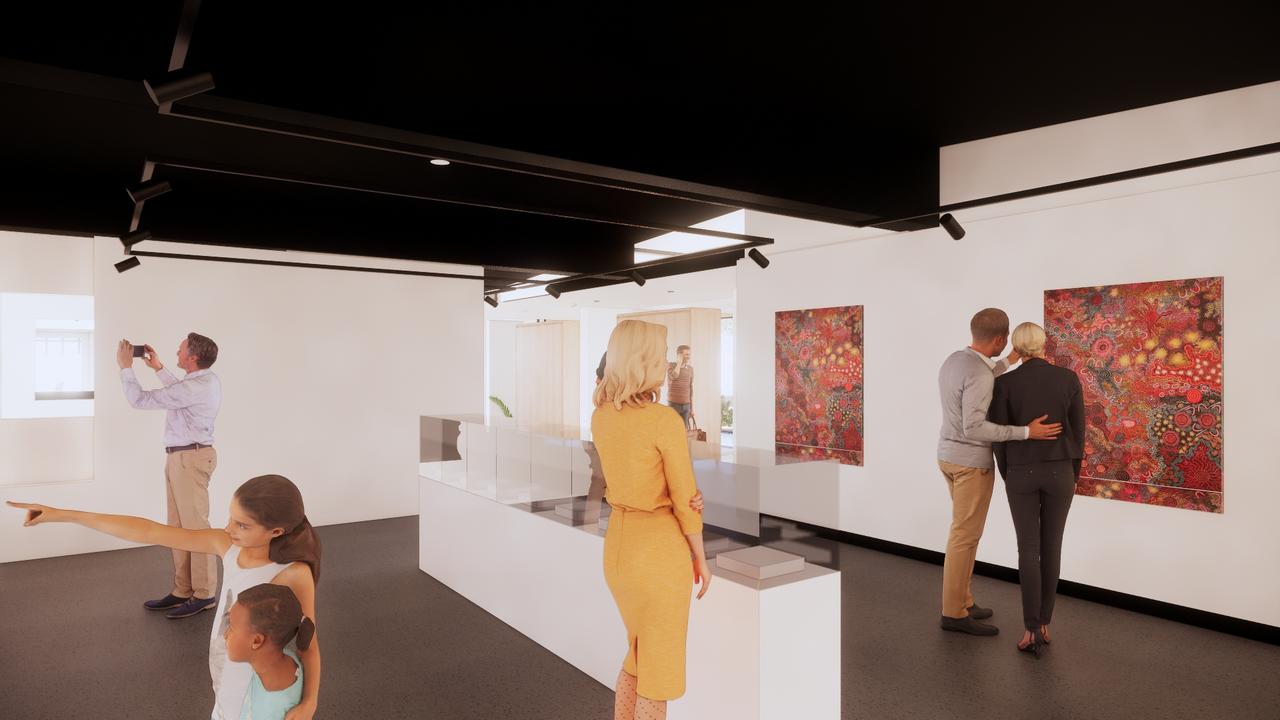 An artist impression of the Lapunyah Art Gallery, which will receive a fresh new layout as part of the Chinchilla Cultural Centre revitalisation project expected to be completed in 2023.