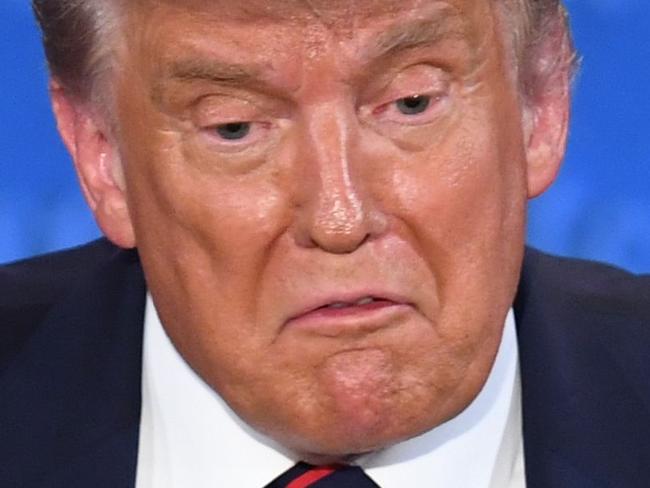 US President Donald Trump speaks during the first presidential debate at Case Western Reserve University and Cleveland Clinic in Cleveland, Ohio, on September 29, 2020. (Photo by SAUL LOEB / AFP)