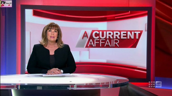 Tracy Grimshaw pictured at the A Current Affair desk. Picture: Channel 9