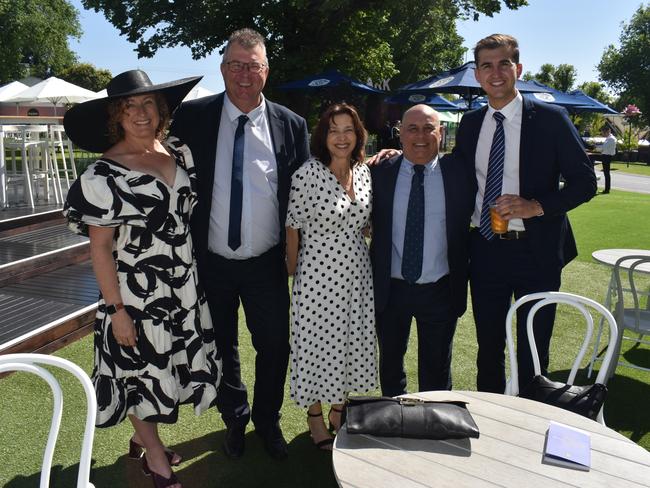 Guests in striking racewear at Penfolds Derby Day at the Flemington Racecourse on Saturday, November 02, 2024: