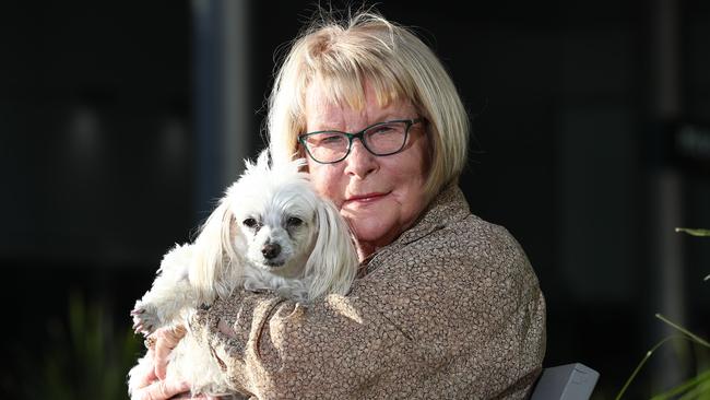 Dawn Crichlow pictured with her dog Princess Pookie in Southport. Photograph: Jason O'Brien