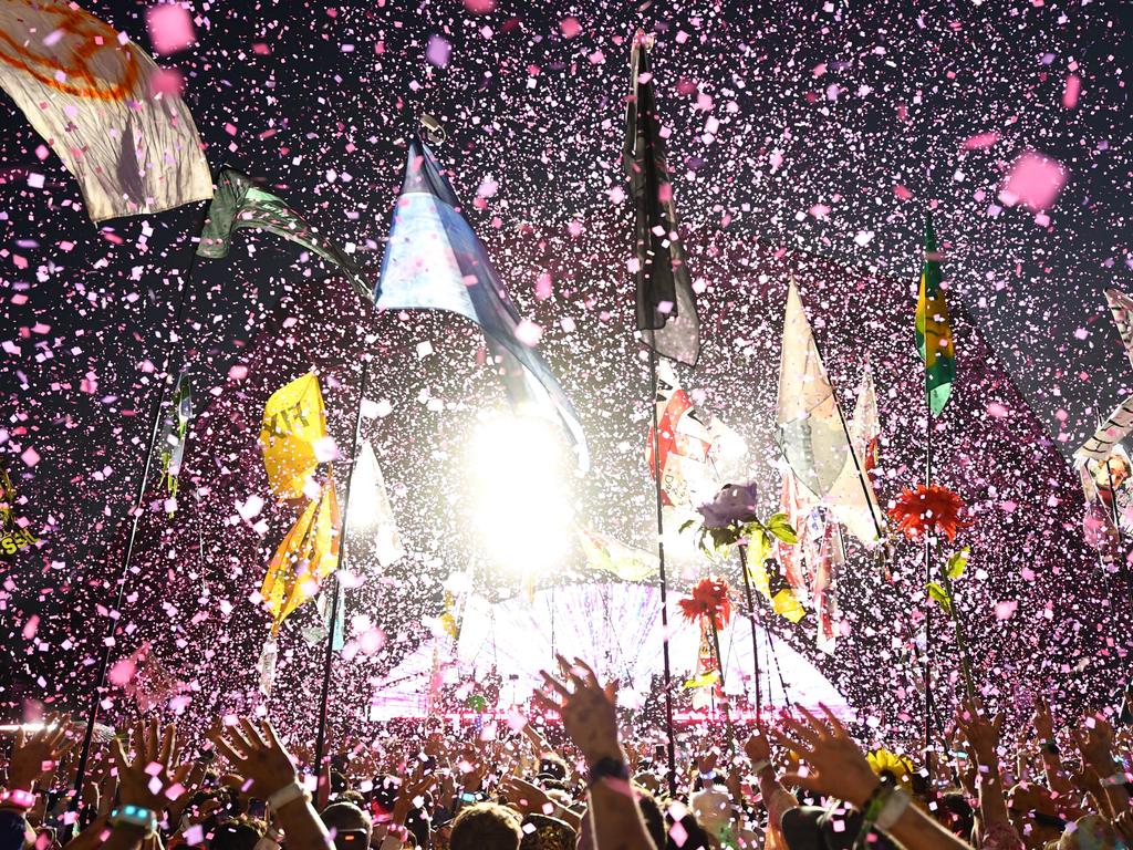 Coldplay headlines Glastonbury Festival on Saturday. The event features around 3000 performances across over 80 stages. Picture: Joe Maher/Getty Images