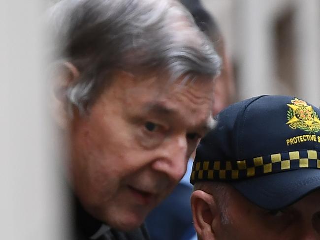 George Pell departs the Supreme Court of Victoria, Melbourne, Wednesday, August 21, 2019. Cardinal George Pell's appeal has been dismissed by the Court of Appeal and he will remain in prison. (AAP Image/James Ross) NO ARCHIVING