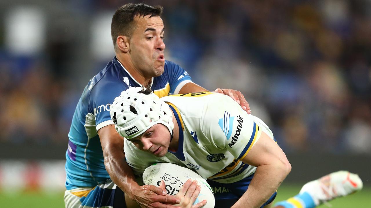 Reed Mahoney was dominant in his return from injury, helping to steady the ship in the absence of Mitch Moses. Picture: Getty Images.