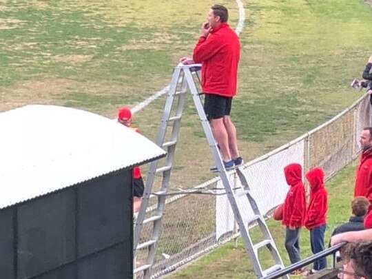 Blackburn coach Brendan Allen in the Eastern Football League (EFL).