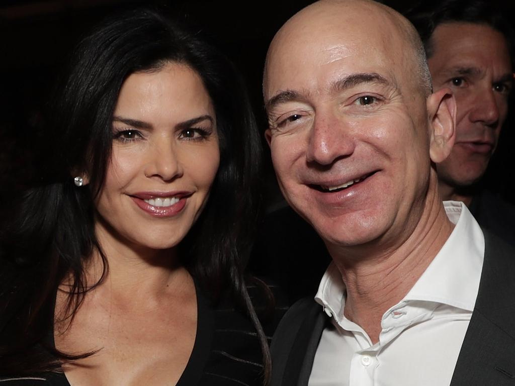 Lauren Sanchez and Amazon CEO Jeff Bezos. Picture: Getty