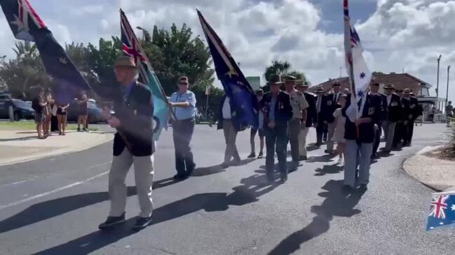 The Anzac Day mid-morning service at Byron Bay 2024. Video: Savannah Pocock