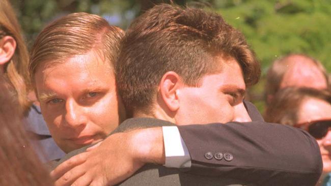 Steve Leahy and Michael Gatenby in 1996. Picture: Gold Coast Bulletin.