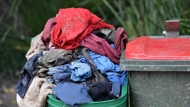Mud damaged clothes around Nambour. Picture: Patrick Woods.