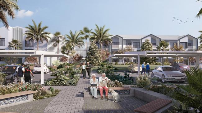 The Department of Housing is building 490 social and affordable homes in Woree in what is on track to be Queensland’s largest social and affordable housing precinct. Picture: Supplied