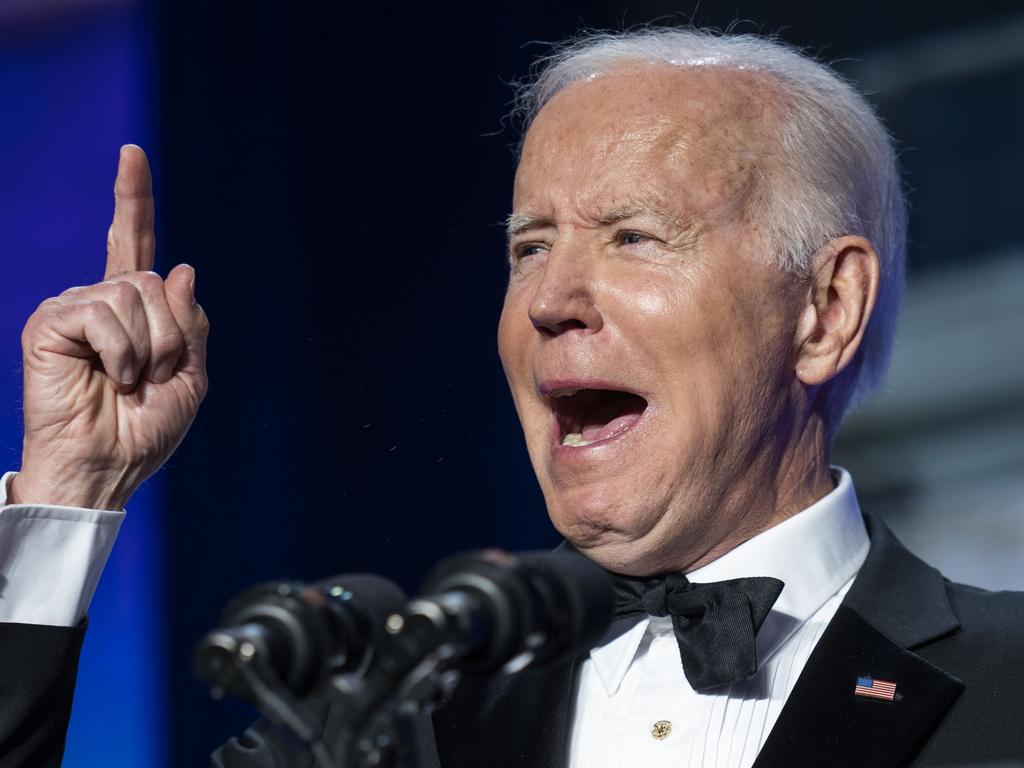 President Joe Biden speaks during the White House Correspondents' Association (WHCA) dinner in Washington, D.C, last month. Picture: Bloomberg via Getty Images