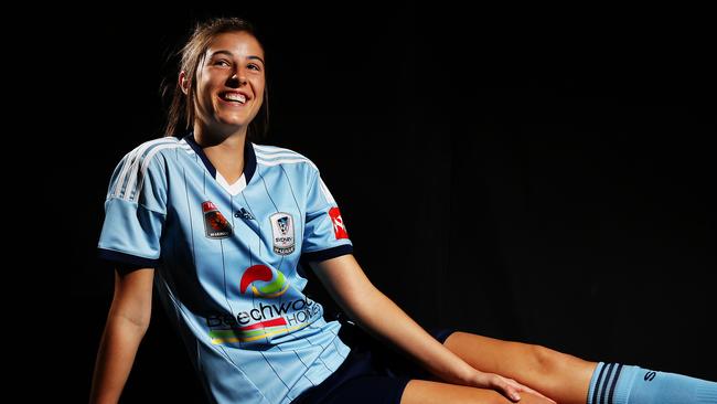 Amy Harrison will take her place in the Sydney FC line-up after a year’s lay-up with injury. Pic Brett Costello