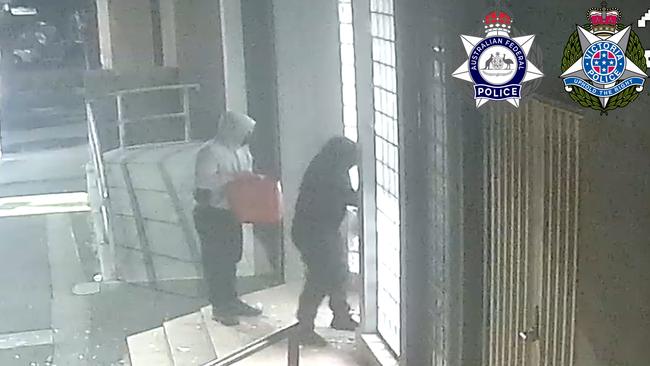 CCTV of suspects wanted over the Adass Israel Synagogue blaze. Picture: Vic Police