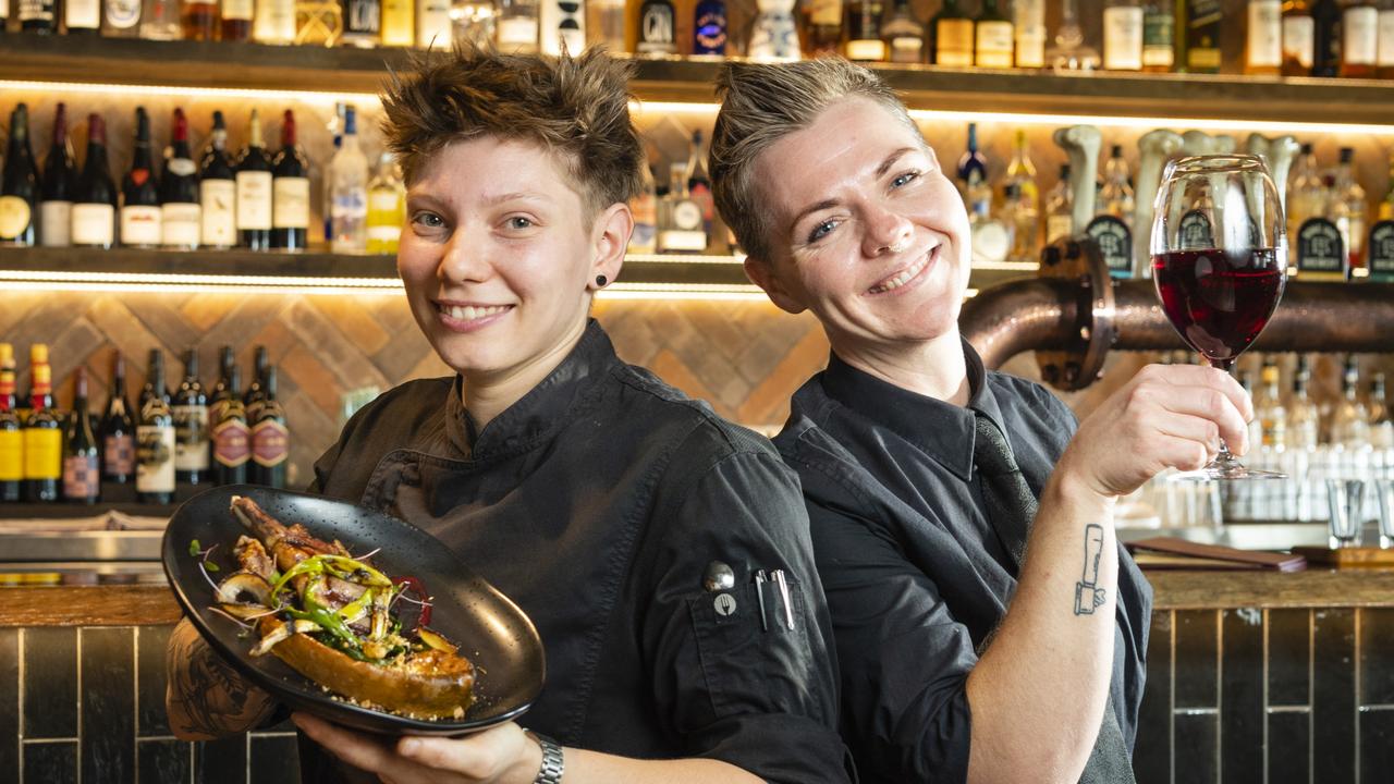 The Plate Restaurant head chef Sonny Cabot (left) and bar manager Dixie Redding, Thursday, March 30, 2023. Picture: Kevin Farmer