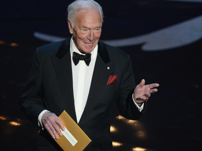 Christopher Plummer pictured at the 85th Annual Academy Awards. He passed away aged 91. Picture: AFP