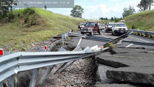 A spokesman for the Department of Transport and Main Roads and recovery co-ordinator Paul de Jersey said it was too early for them to give a figure on what the damage bill will be for the state government’s infrastructure. . Pics: Gympie Regional Council