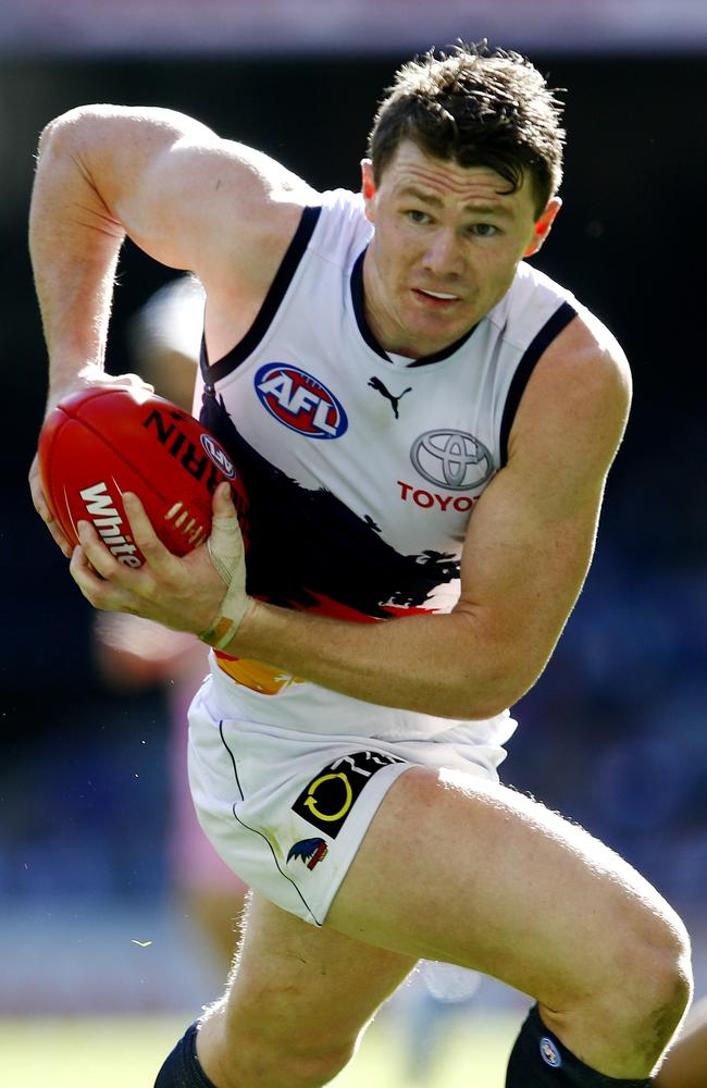 Dangerfield in action for the Crows. Picture: Michael Klein
