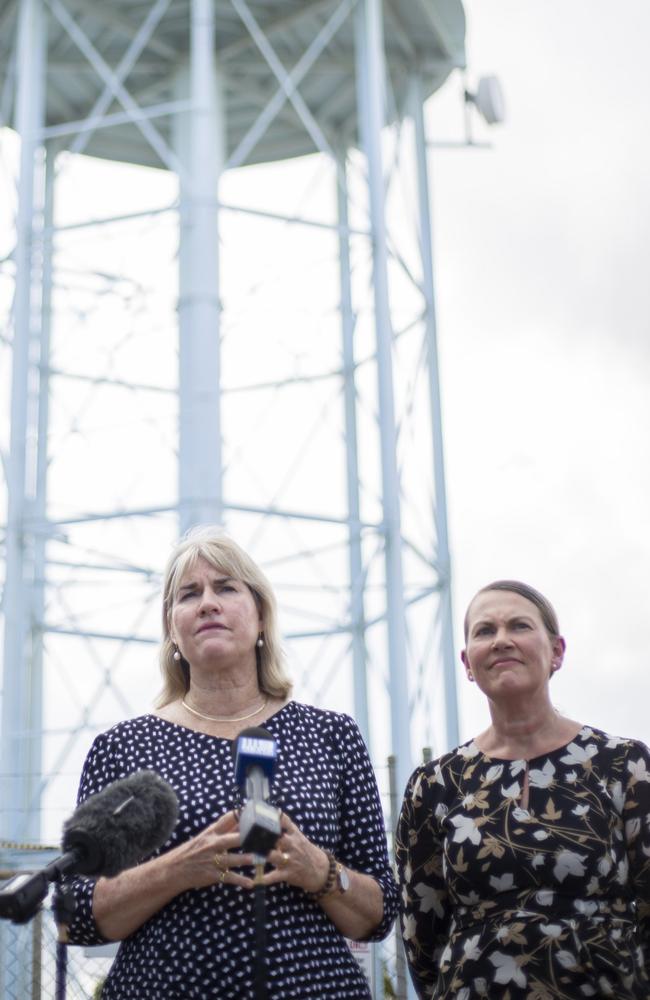 Environment Minister Eva Lawler and Power and Water Corporation chief executive Djuna Pollard. Picture: Floss Adams.