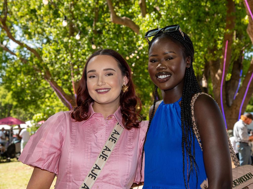 Bonnie Atkinson (left) and Adaw Magok, Toowoomba Carnival of Flowers Festival of Food and Wine, Saturday, September 14th, 2024. Picture: Bev Lacey