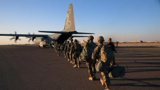 Australian soldiers deployed to a new (undisclosed) remote base in north western Iraq in February 2017, as a mobile training team to be closer to train and direct counter terrorism operations against Islamic State. Picture: Gary Ramage