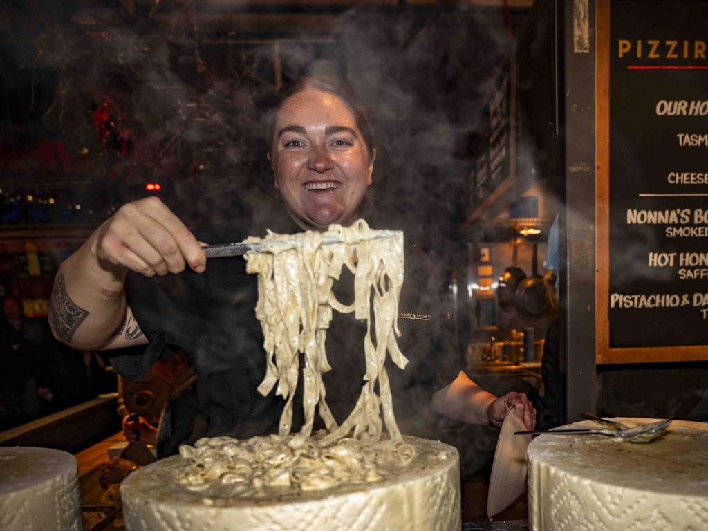 Liv Pizzirani-Rand owner of Pizzirani's Cucina. Pizzirani's Cucina at Winter Feast 2025 in Hobart. Picture: Caroline Tan