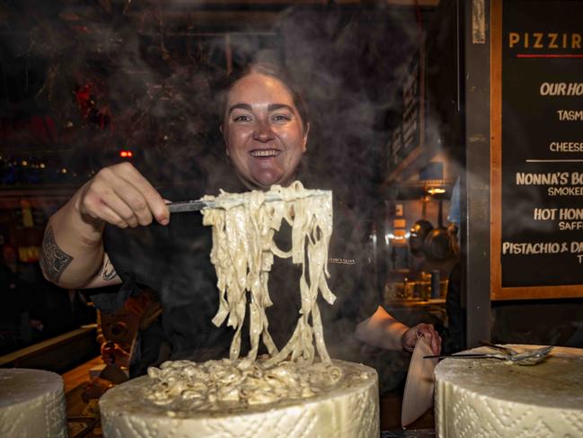 Liv Pizzirani-Rand owner of Pizzirani's Cucina. Pizzirani's Cucina at Winter Feast 2025 in Hobart. Picture: Caroline Tan