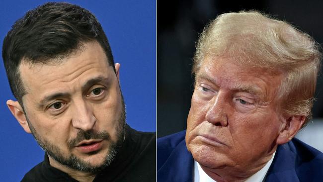 Volodymyr Zelensky and Donald Trump.