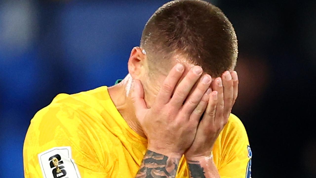 Mitch Duke reacts to the historic loss. Photo by Chris Hyde/Getty Images