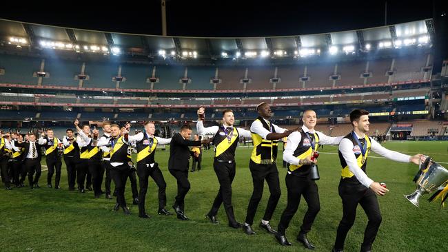 As for the conga line, Tom Lynch wasn’t so sure. Picture: Getty Images