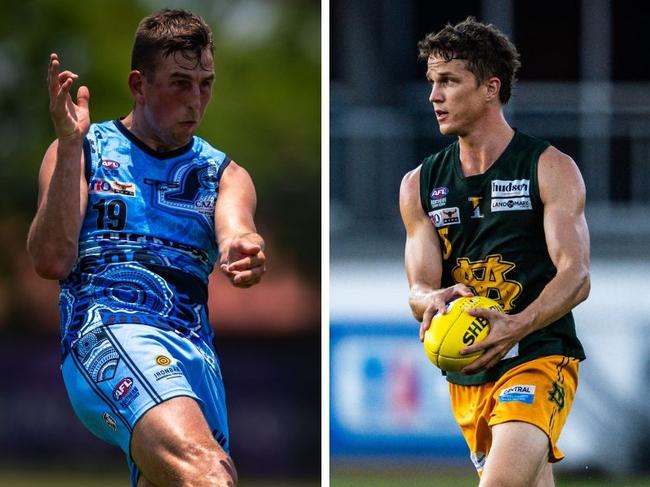 Lachlan East for the Darwin Buffaloes and Kieren Parnell for St Mary's in the 2024-25 NTFL season.