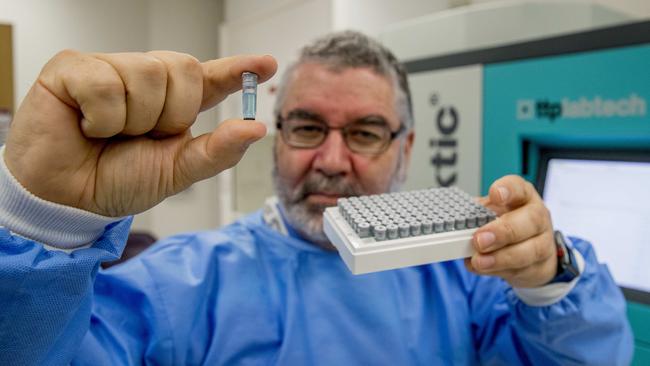 Professor Nigel McMillan, of Griffith University, who has “cured” cervical cancer in mice using gene-editing technology. Picture: Jerad Williams