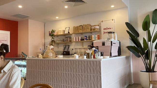 The revamped counter and coffee station at Miss Jones.